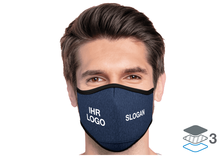 Denim - Schutzmaske mit Logo