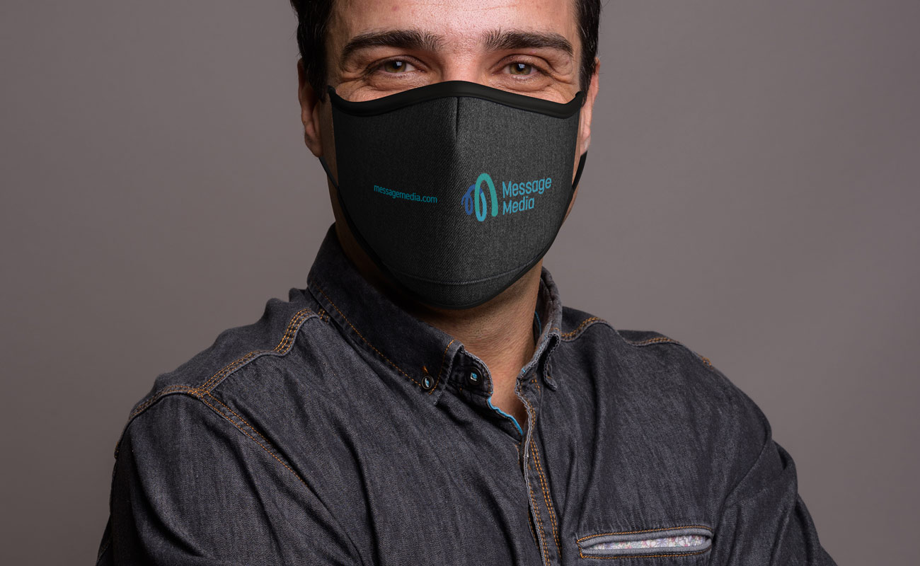 Denim - Mundschutzmasken mit Logo